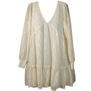 BB Dakota by Steve Madden Lace Drop Waist Ruffle Dress